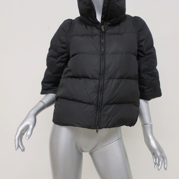 Miu Miu Down Puffer Jacket Black Cropped - Picture 2 of 8